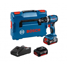 BOSCH GSB 18V-45 smūginis gręžtuvas - suktuvas 2x3 Ah L-Boxx